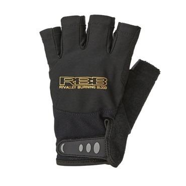 双進 手袋 7770 RBB ソルトゲームグローブ(5本指カット)　BLK／ゴールド　Lサイズ