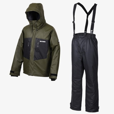 双進 防寒服アウター 7782 RBB フィッシャーマンウィンタースーツ 2 オリーブ 2XL