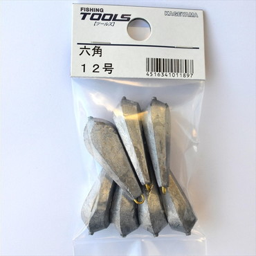 景山産業 六角オモリ パック 12号