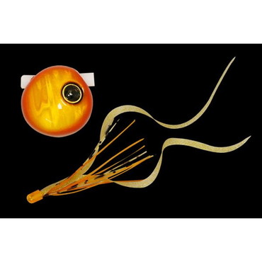 ジャッカル　鉛式　ビンビン玉　スライド　１００ｇ　オレンジゴールド／イカナゴカーリーＴ＋