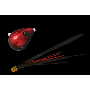 ジャッカル 爆流 鉛式ビンビン玉スライド 100g ブラックレッド/真ッ黒レッドT+