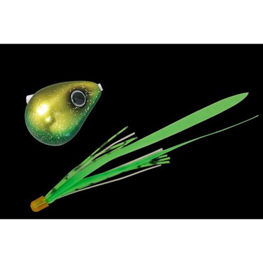 ジャッカル 爆流 鉛式ビンビン玉スライド 130g ラメグリキン/蛍光グリーンT+