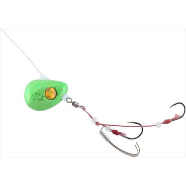 ジャッカル　ビンビンテンヤ鯛夢 遊動 8号 ライムグローゴールドフレーク