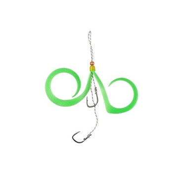 ジャッカル タイラバ 鯛ラバ 鉛式ビンビンスイッチスペアラバーフックセット 蛍光グリーン