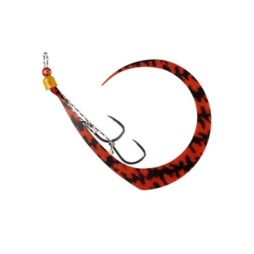 ジャッカル タイラバ 鯛ラバ ビンビンスイッチキャンディスペアラバーフックセット ショート シマシマレッド