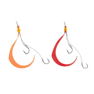 ジャッカル タイラバ 鯛ラバ 乱舞 ビンビンスイッチ スペアラバーフックセット #10/#10 オレンジ&レッドセット