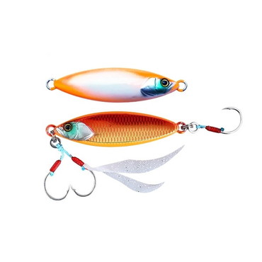 ジャッカル メタルジグ フラッグトラップ リーフ 80g 明滅オレンジグロー