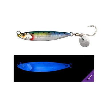 ジャッカル メタルジグ フラッグトラップ ブレード 40g UVイワシ/マグマウェーブホロ