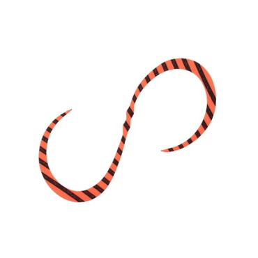 ジャッカル タイラバ 鯛ラバ ビンビン玉カスタムネクタイ カーリー ブライトオレンジゼブラ