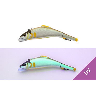 ジャッカル 鮎ルアー オトリミノーバイブ98ヘビー UV明滅鮎