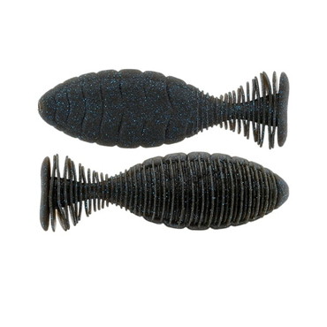 ジャッカル ワーム シボフラット4.8インチ ダークグリパンブルーフレーク