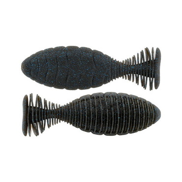 ジャッカル ワーム シボフラット3.6インチ ダークグリパンブルーフレーク
