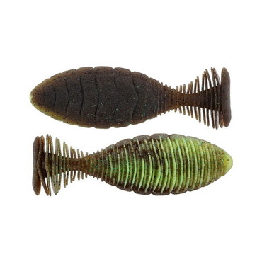 ジャッカル ワーム シボフラット3.6インチ ジミーグリパン/チャート