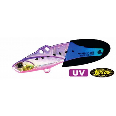 デュオ シーバスルアー メタルガレージ プレートバイブ20g タチウオカラー UVパープルイワシグローテール