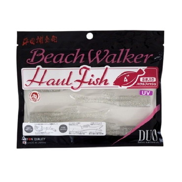 デュオ ワーム ビーチウォーカー ハウルフィッシュ 4インチ UVクリアグローホロシラス(TSカラー)