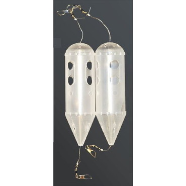 マルシン漁具 コマセカゴ 白ロケットテグス付 L