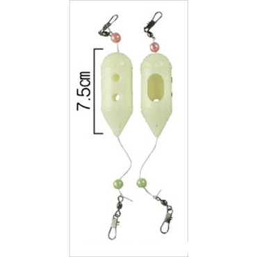 マルシン漁具 コマセカゴ 夜光ロケットテグス SS