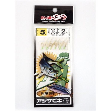 マルシン漁具 サビキ仕掛け サビキサバ皮レインボー 5号