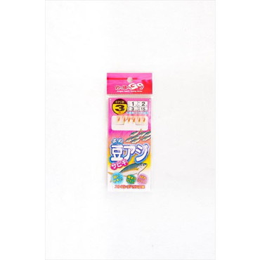 マルシン漁具 サビキ仕掛け 豆アジサビキ ピンク 3号