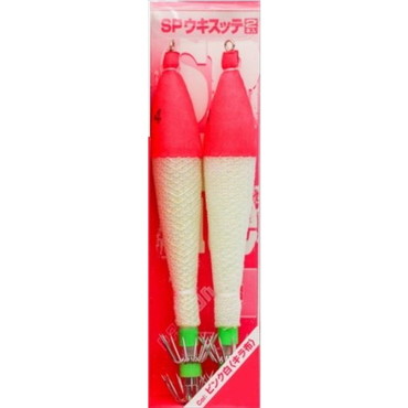 マルシン漁具 スッテ SPウキスッテ 3.5号 ピンク白キラ布 (2個入)