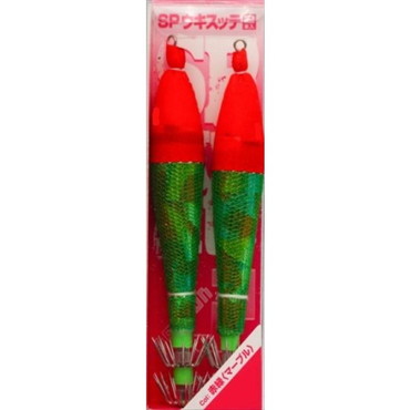 マルシン漁具 スッテ SPウキスッテ 4号 赤緑マーブル (2個入)