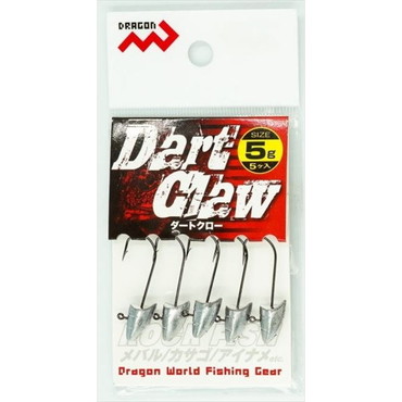 マルシン漁具 ドラゴン ジグヘッド ダートクロー　(5ヶ入) 　5g
