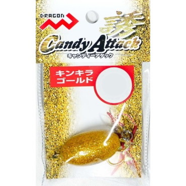 マルシン漁具 フック付きオモリ キャンディーアタック 60g キンキラゴールド