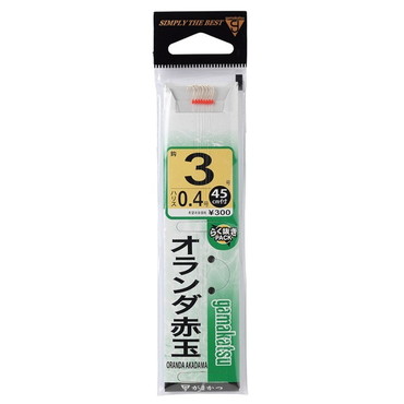 がまかつ (糸付)オランダ 赤玉 3-0.4