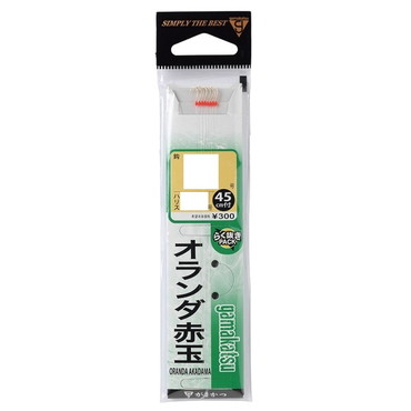 がまかつ (糸付)オランダ 赤玉 4-0.6