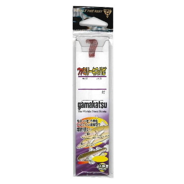 がまかつ　糸付ファミリーキス・ハゼ（赤）　８号－ハリス１