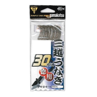 がまかつ 糸付 徳用 三越ウナギ 茶 13号-ハリス4