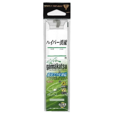 がまかつ 糸付 A1 ハイパー渓流 茶 5号-ハリス0.4