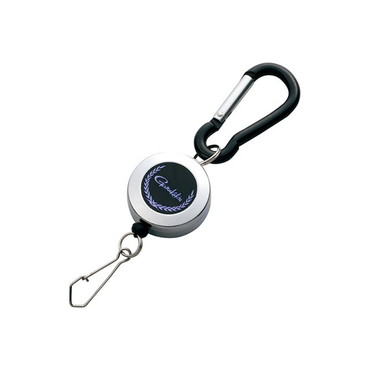 ガマカツ ピンオンリール(カラビナ付) GM2093 ブラック