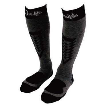 がまかつ ウェア GM3669 コンプレッションソックス(先丸) ブラック(ロング) M