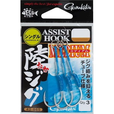がまかつ アシストフック 陸ジグミディアム シングル 2/0