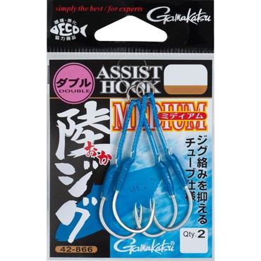 がまかつ アシストフック 陸ジグミディアム ダブル 2/0