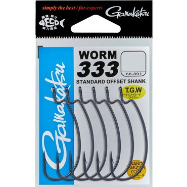 がまかつ ワームフック 68-891 ワーム333(ナノスムースコート) 3/0