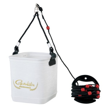 がまかつ バケツ GM2517 水汲みバケツ(ロープ巻付) ホワイト 大