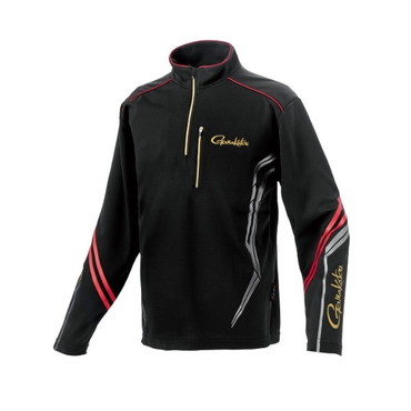 がまかつ ウェア GM3778 UDジップシャツ ブラック/レッド LL