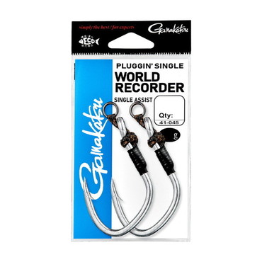 がまかつ アシストフック プラッギンシングルワールドレコーダー シングルアシスト 10/0