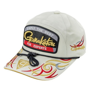 がまかつ 帽子 GM9112 フィッシングキャップ(ワッペン) ホワイト/レッド LL