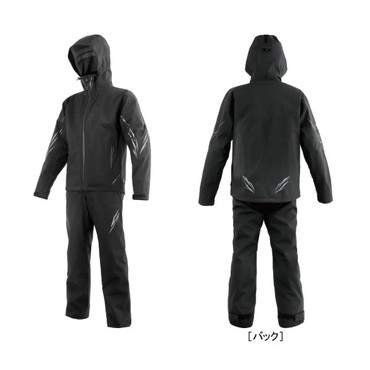がまかつ レインウェア GM3785 アルテマシールドプロレインスーツ ブラック×ブラック M