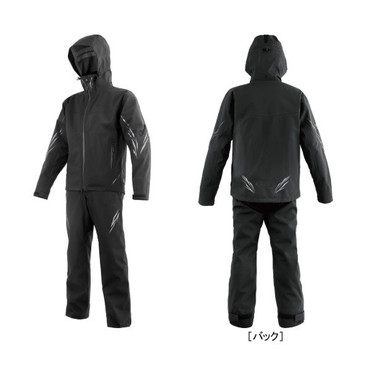 がまかつ レインウェア GM3785 アルテマシールドプロレインスーツ ブラック×ブラック L-WIDE