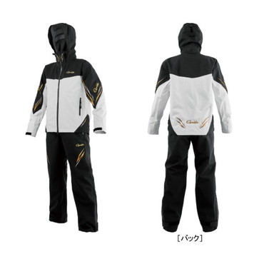 がまかつ レインウェア GM3785 アルテマシールドプロレインスーツ ブラック×ホワイト L