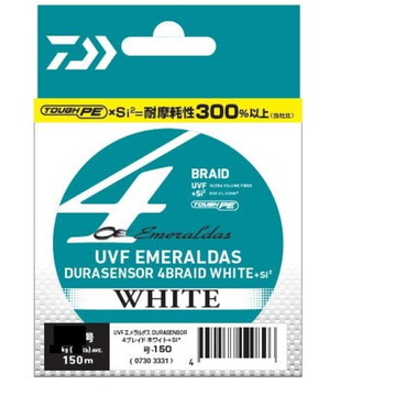 ダイワ　ＵＶＦ　エメラルダス　ＤＵＲＡセンサー　×４　ホワイト　０．８号－１５０ｍ