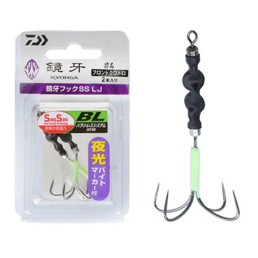 ダイワ 鏡牙フックSS LJ BL(バラシレスシステム) フロントクワトロ ♯4