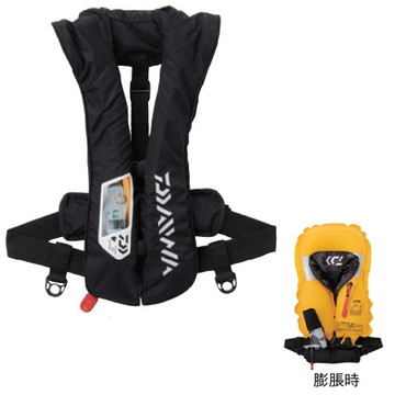 ダイワ  DF-2021 ウォッシャブルライフジャケット(肩掛-自動膨脹式) ブラック フリー