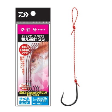 ダイワ テンヤ 紅牙タイテンヤ･タイカブラ替え孫針SS チメ糸 ロング
