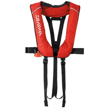 ダイワ ライフジャケット DF-2822 チャイルドライフジャケット(肩掛ケタイプ自動･手動膨脹式) レッド フリーサイズ 子供用