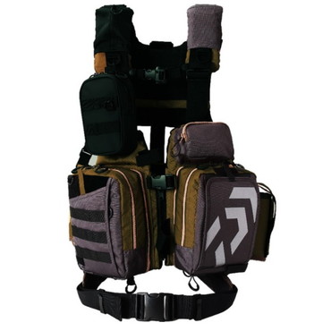 ダイワ ライフジャケット DF-6122 ベンチクールゲームベストV ブラウン×グレー フリーサイズ